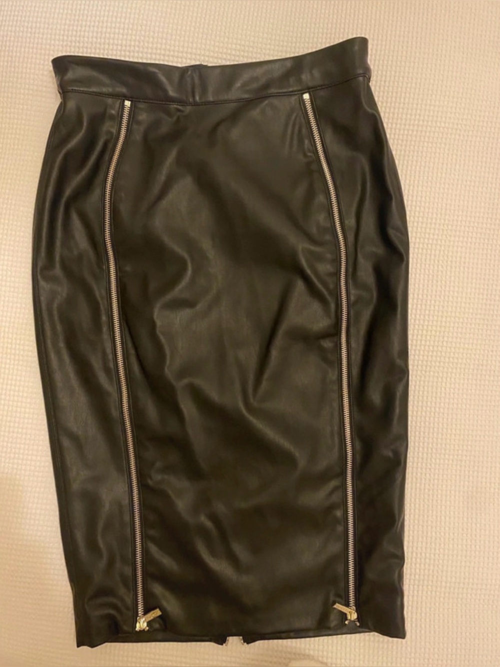 House of CB Black Midi Skirt with Adjustable Zippers